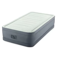 Надувная велюр кровать Intex 64902 с электронасосом, 191 х 99 х 46 см.